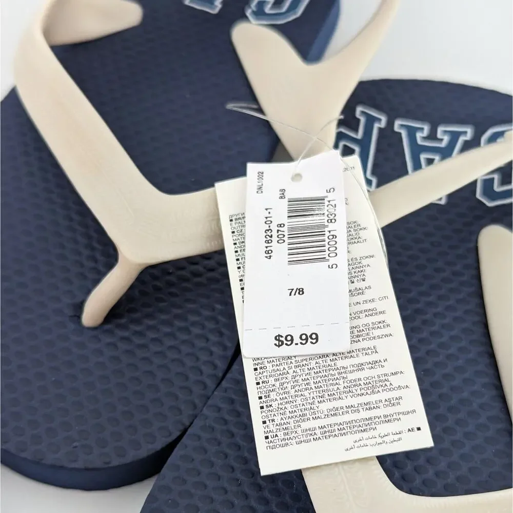 Gap Toddler Flip Flops Size 7/8 Colorful Summer Sandals Preppy Whimsical Beachy